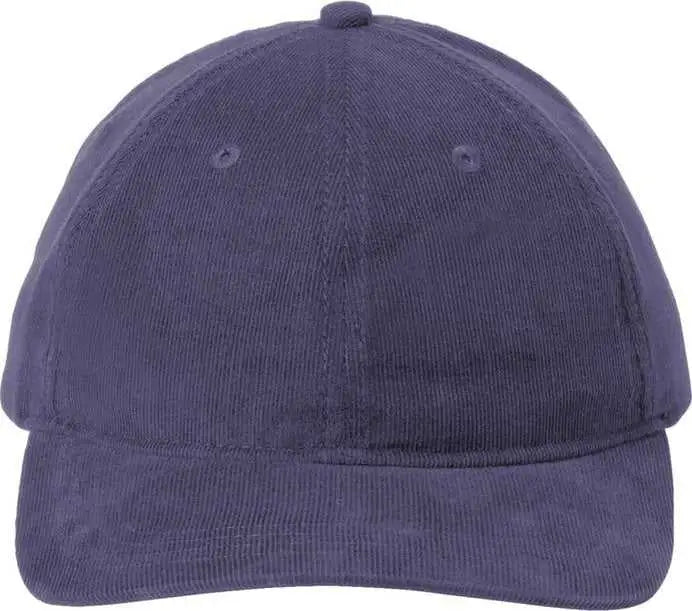 Port Authority C973 Light Corduroy Dad Cap - Dress Blue Navy