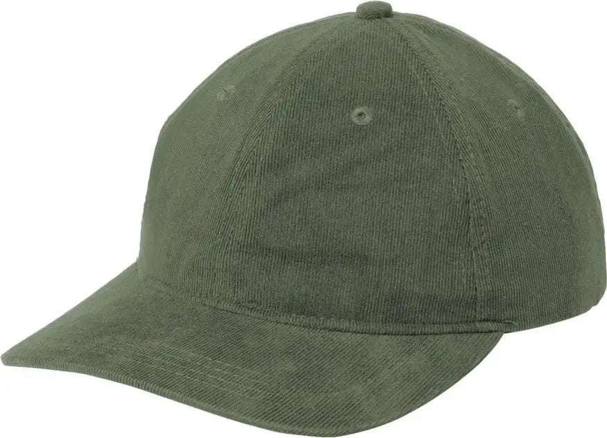 Port Authority C973 Light Corduroy Dad Cap - Olive Green - one Size Fits Most