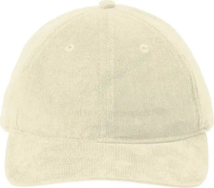 Port Authority C973 Light Corduroy Dad Cap - Stone