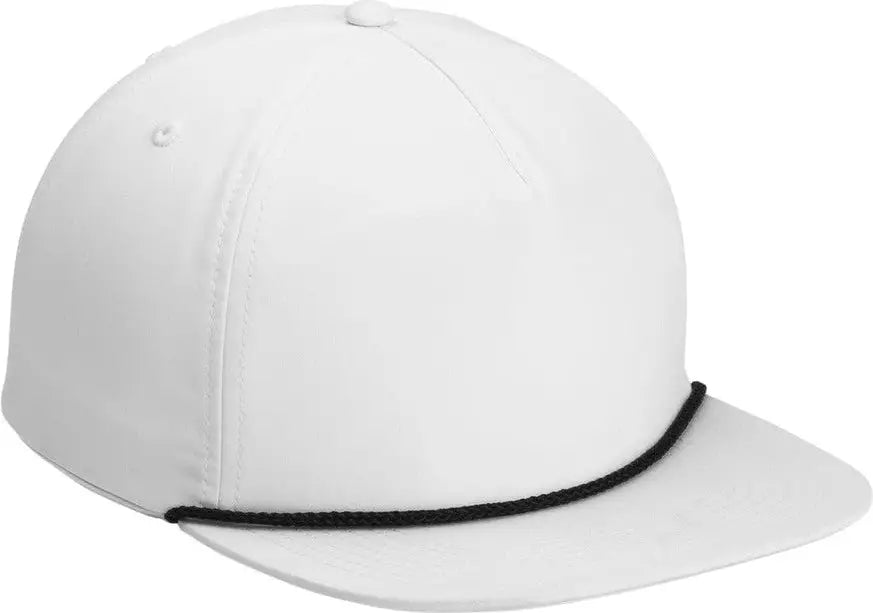 Port Authority C981 5-panel Poly Rope Cap - White Black - White/ / one Size Fits Most