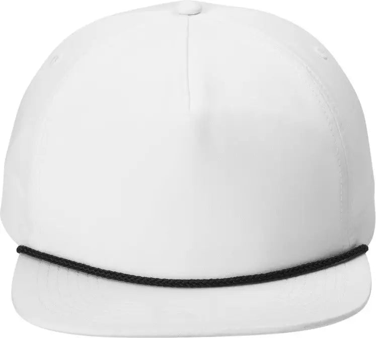 Port Authority C981 5-panel Poly Rope Cap - White Black - White/ / one Size Fits Most