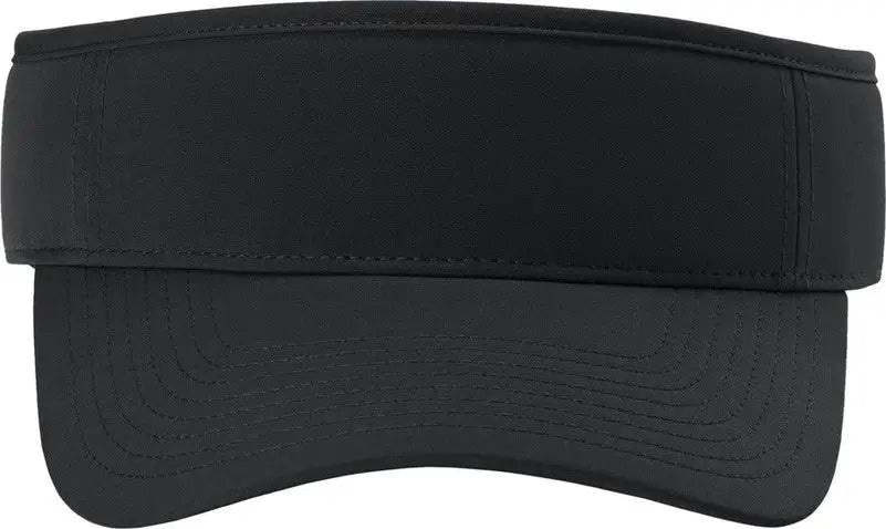 Port Authority C983 Poly Visor - Black - Adult Osfa