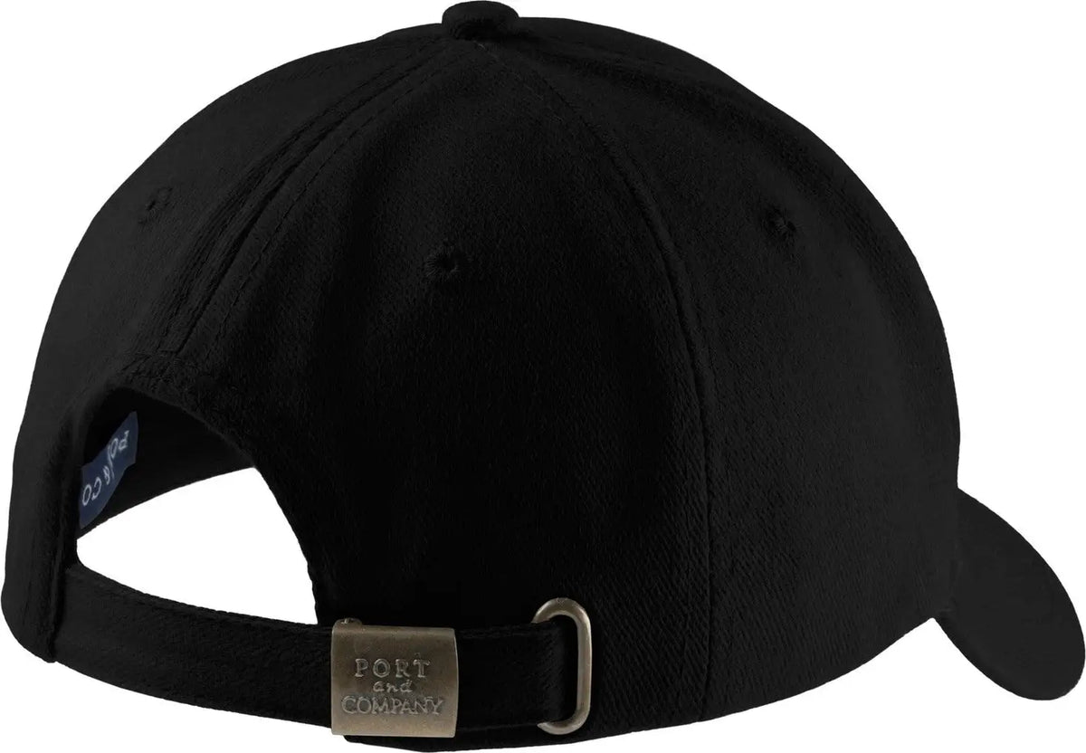 Port Authority Cp82 Brushed Twill Cap - Black - one Size Fits Most