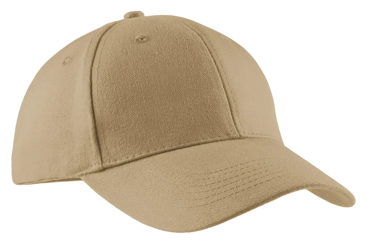 Port Authority Cp82 Brushed Twill Cap - Khaki - one Size Fits Most
