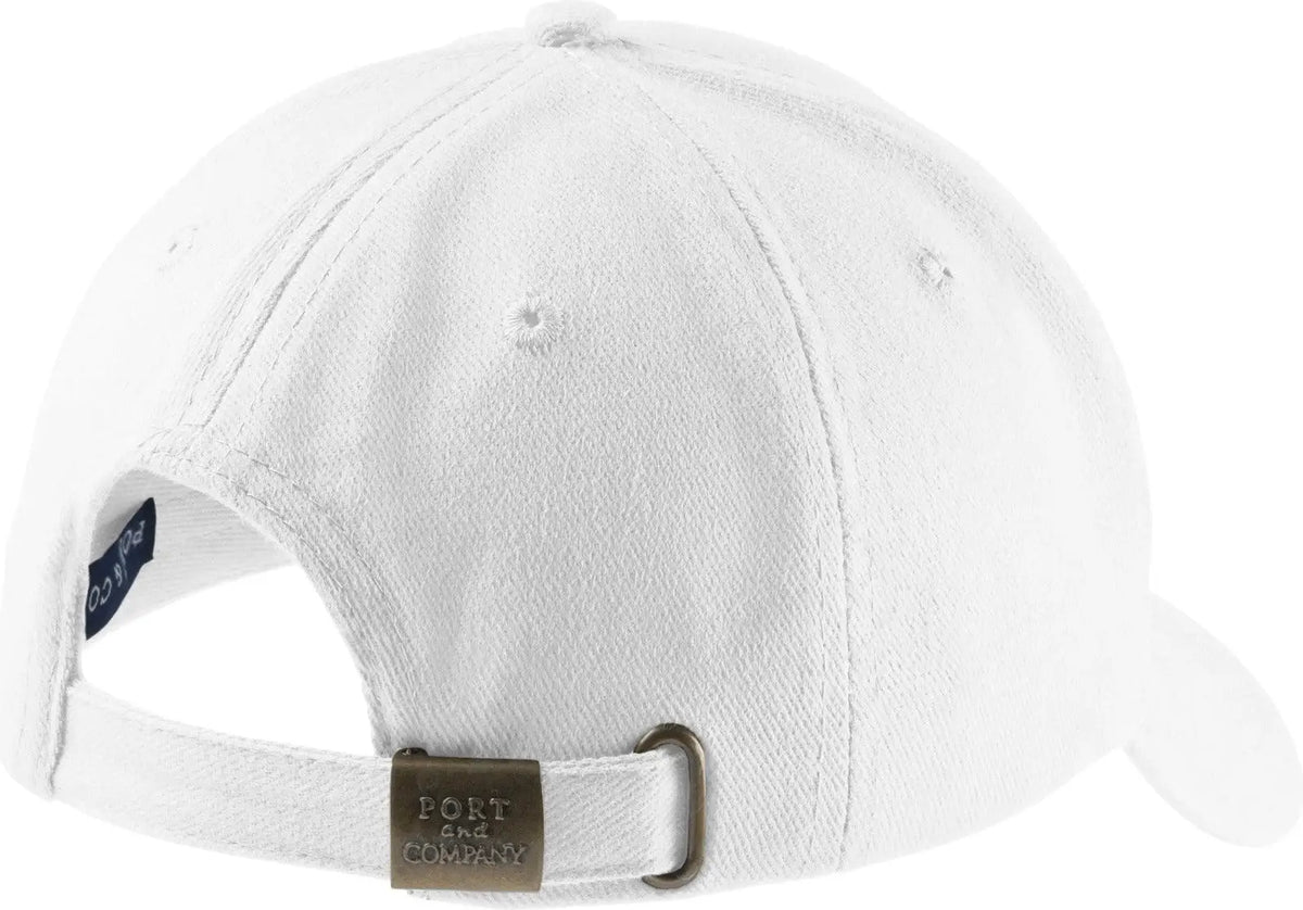 Port Authority Cp82 Brushed Twill Cap - White - one Size Fits Most