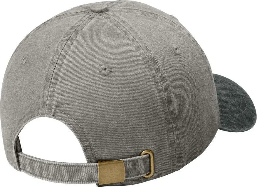 Port Authority Cp83 Two-tone Pigment-dyed Cap - Pebble Black - Pebble/ / one Size Fits Most