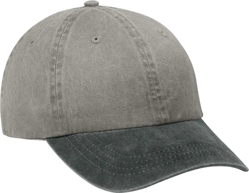 Port Authority Cp83 Two-tone Pigment-dyed Cap - Pebble Black - Pebble/ / one Size Fits Most