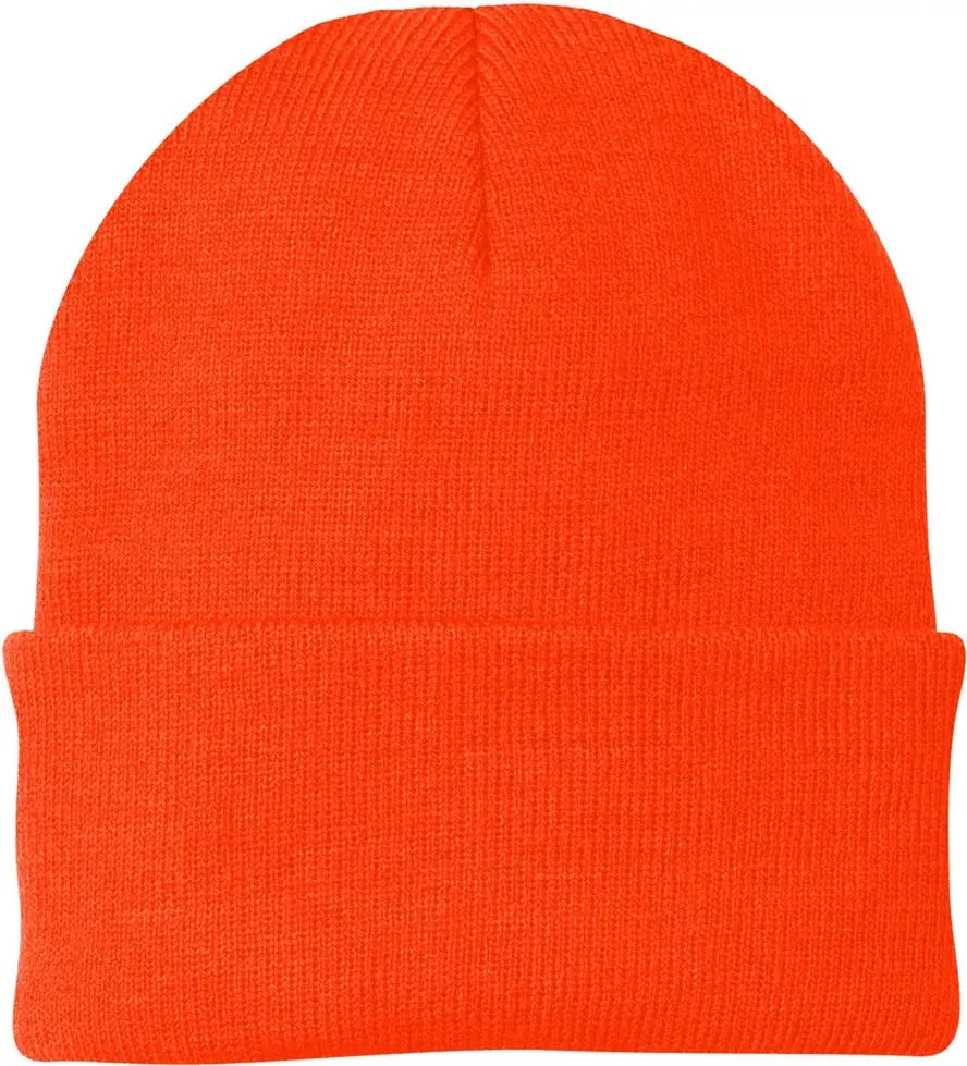 Port Authority Cp90 Knit Beanie Cap - Athletic Orange - one Size Fits Most