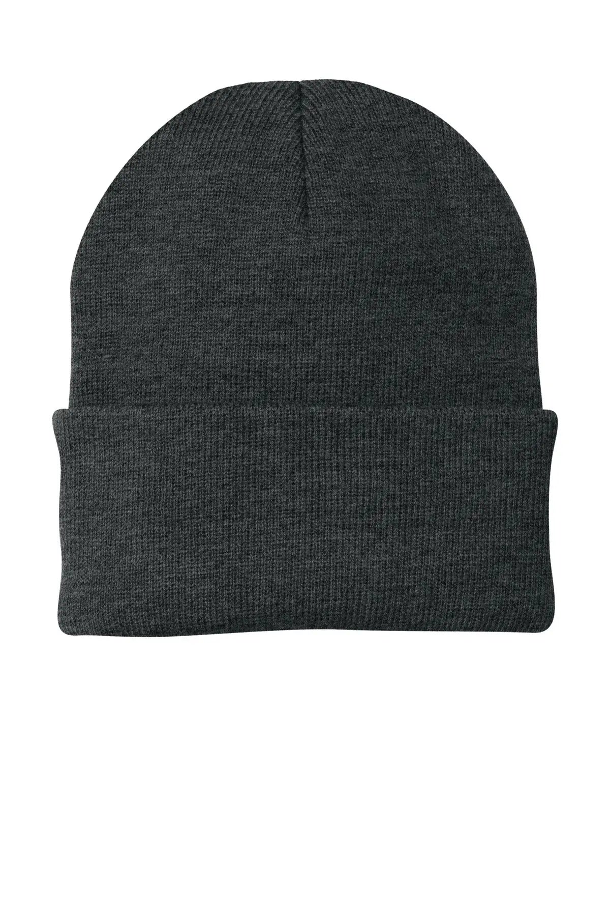 Port Authority Cp90 Knit Beanie Cap - Charcoal Heather - one Size Fits Most