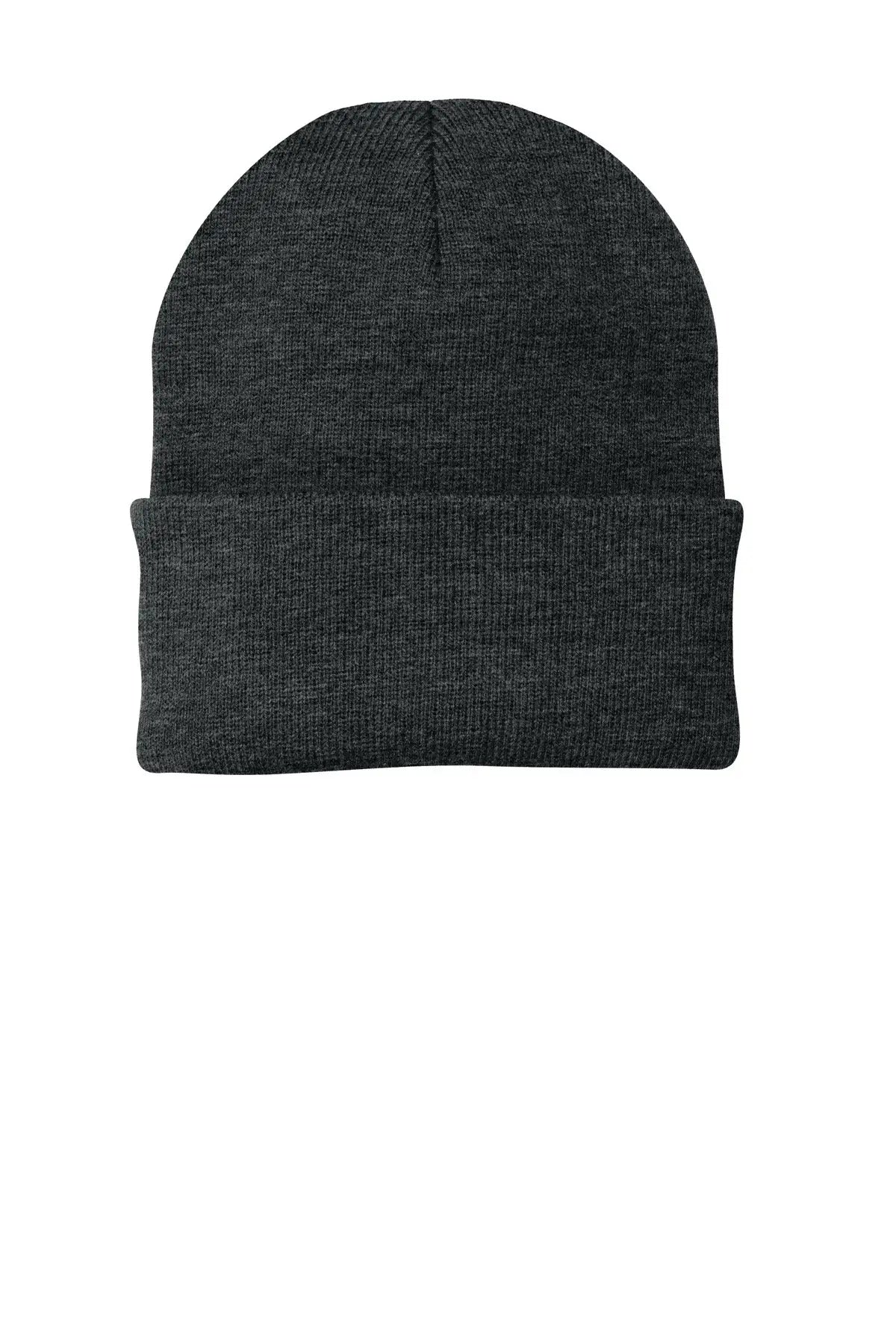 Port Authority Cp90 Knit Beanie Cap - Charcoal Heather - one Size Fits Most