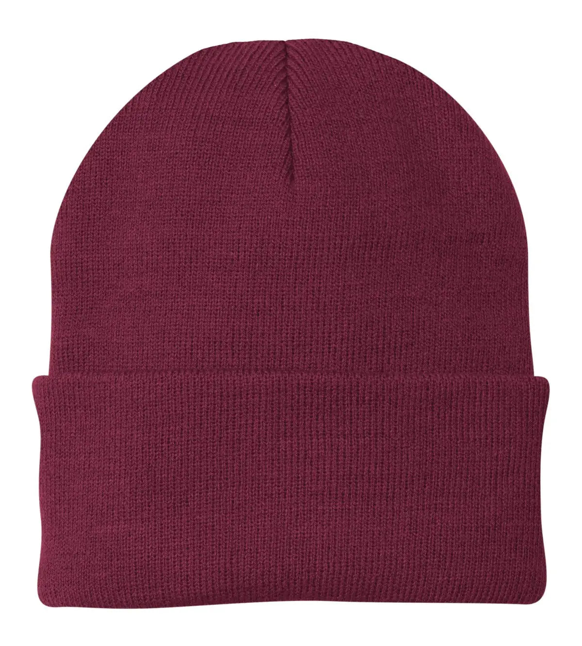 Port Authority Cp90 Knit Beanie Cap - Maroon - one Size Fits Most