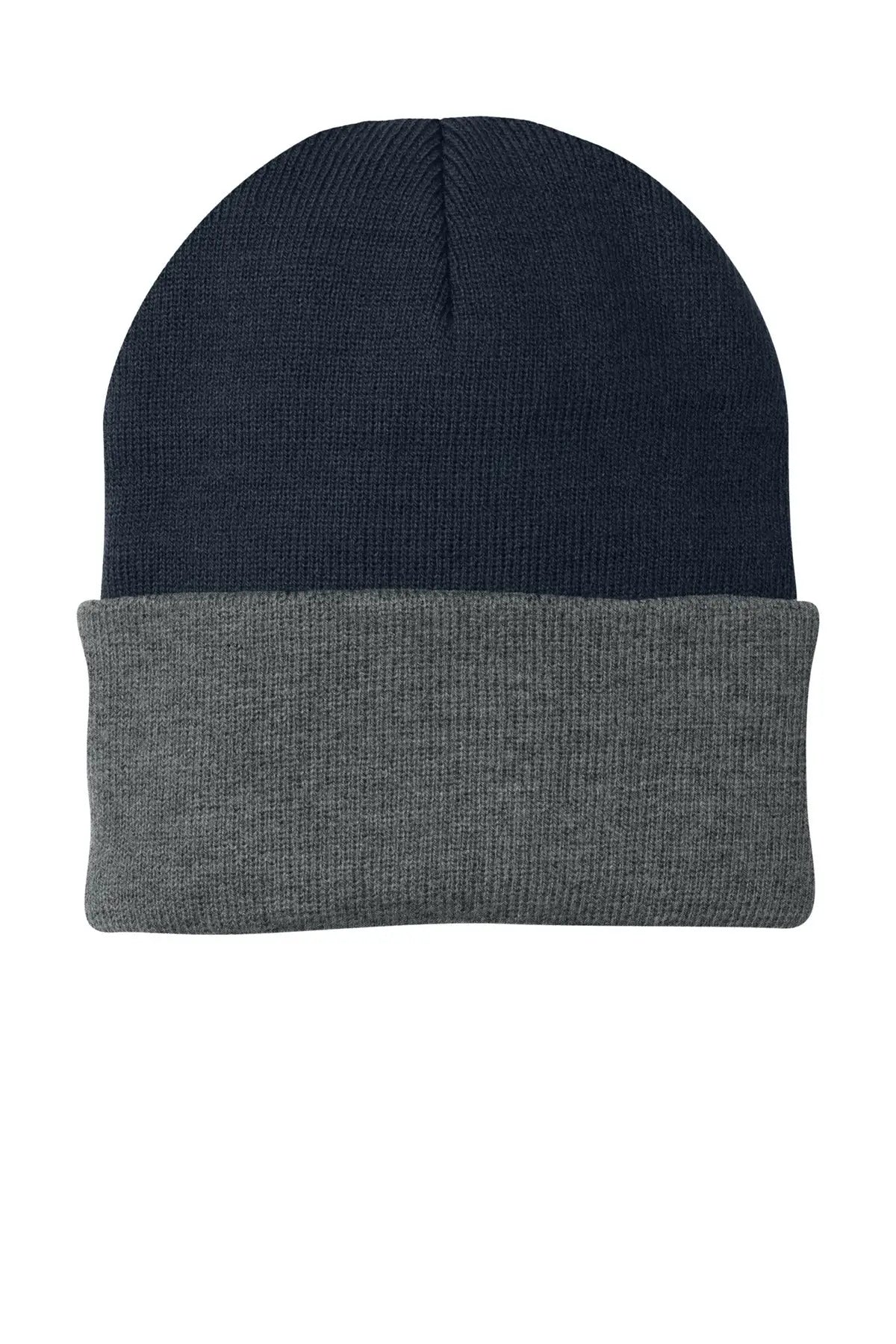 Port Authority Cp90 Knit Beanie Cap - Navy Athletic Oxford - Navy/ / one Size Fits Most