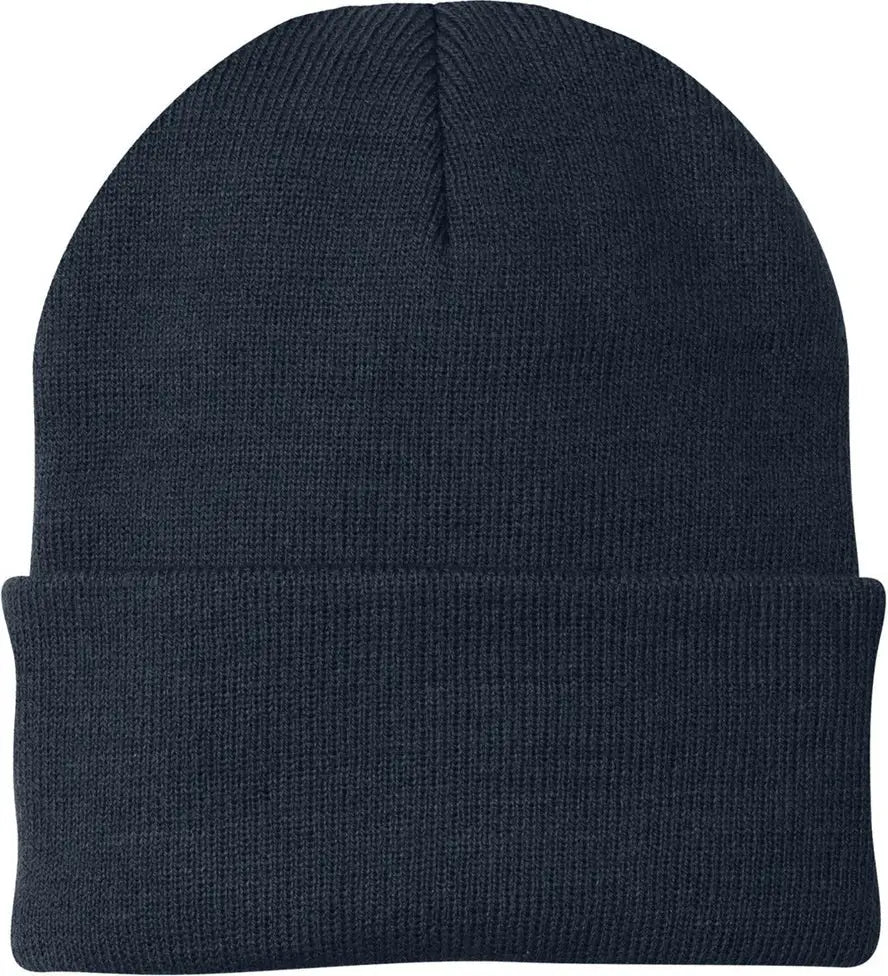 Port Authority Cp90 Knit Beanie Cap - Navy - one Size Fits Most