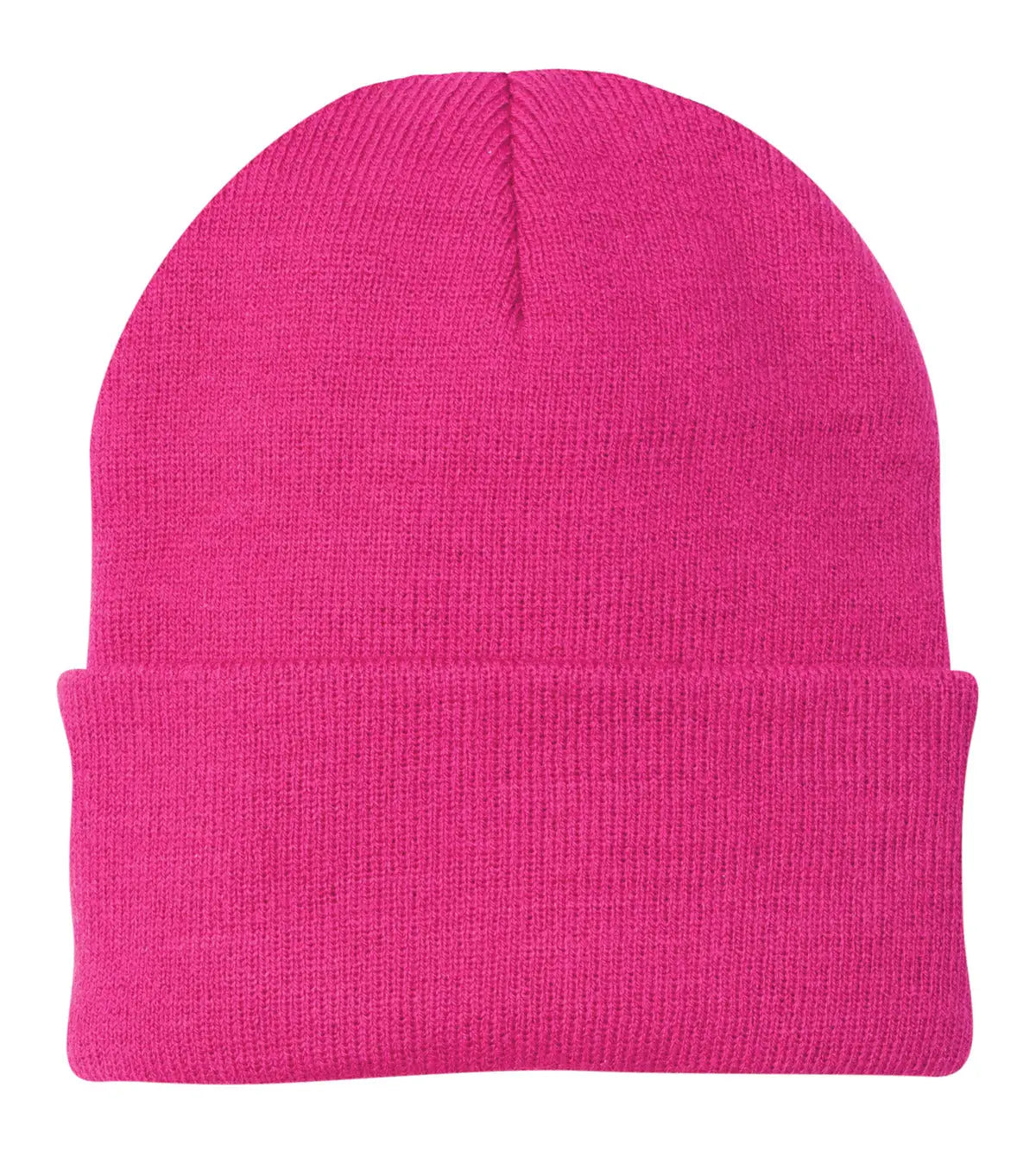 Port Authority Cp90 Knit Beanie Cap - Neon Pink Glo - one Size Fits Most