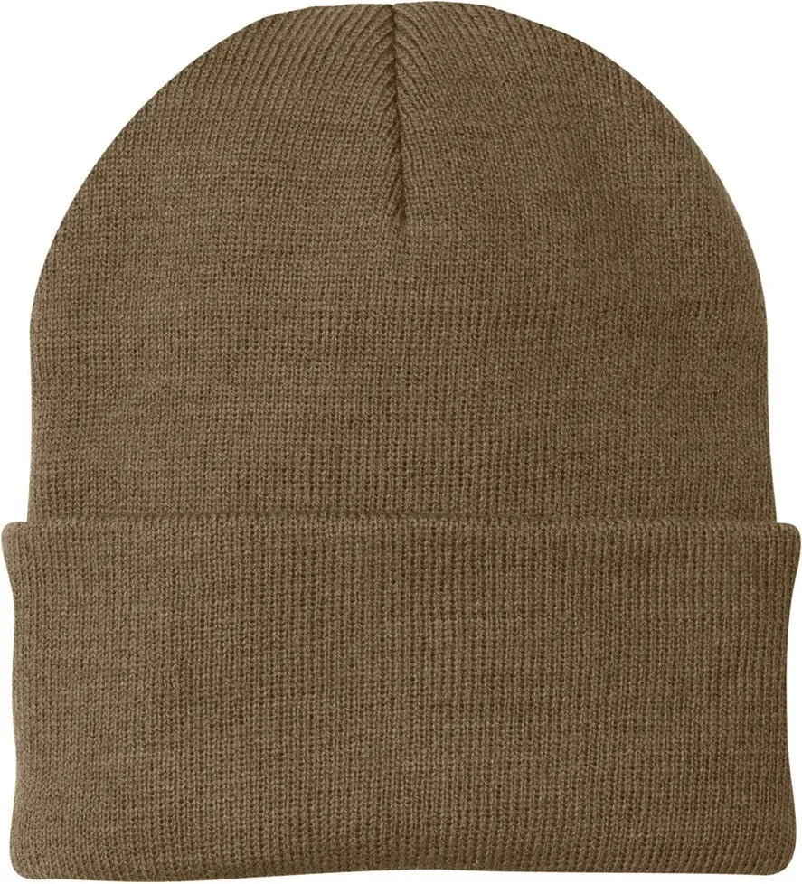 Port Authority Cp90 Knit Beanie Cap - Woodland Brown - one Size Fits Most