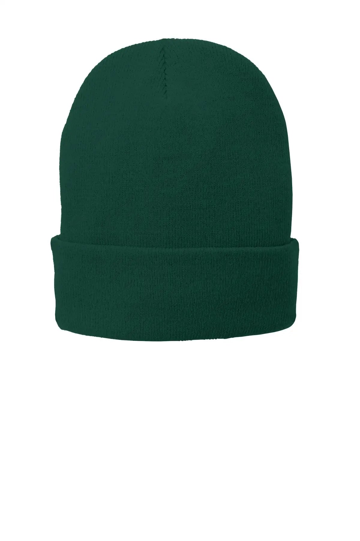 Port Authority Cp90l Fleece-lined Knit Beanie Cap - Athletic Green - one Size Fits Most