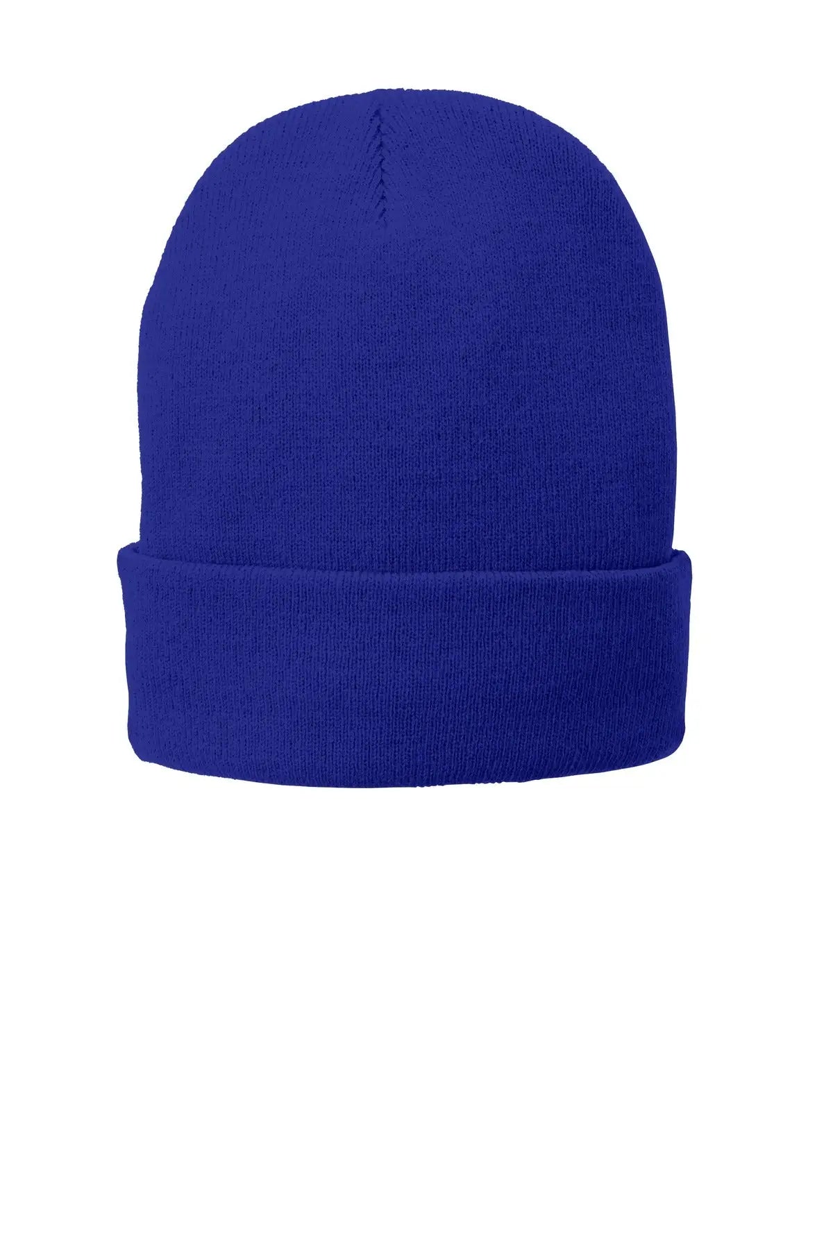 Port Authority Cp90l Fleece-lined Knit Beanie Cap - Athletic Royal - one Size Fits Most