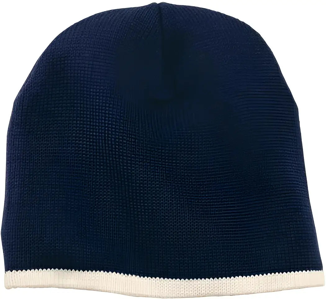 Port Authority Cp91 Beanie Cap - Navy Natural - Navy/ / one Size Fits Most
