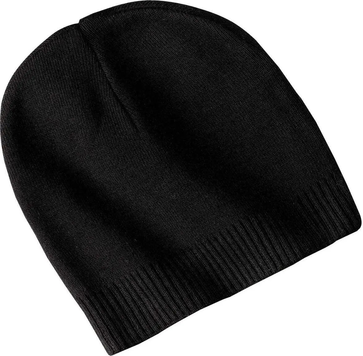 Port Authority Cp95 100% Cotton Beanie - Black - one Size Fits Most