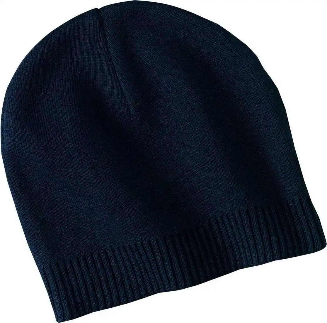 Port Authority Cp95 100% Cotton Beanie - Navy - one Size Fits Most