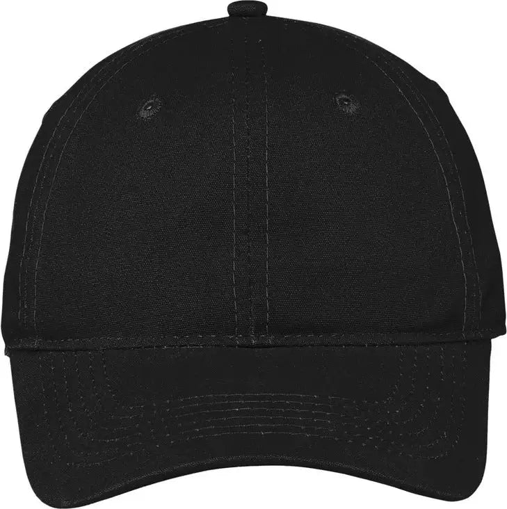 Port Authority Cp96 Soft Brushed Canvas Cap - Black - one Size Fits Most