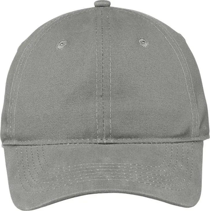 Port Authority Cp96 Soft Brushed Canvas Cap - Deep Smoke - one Size Fits Most