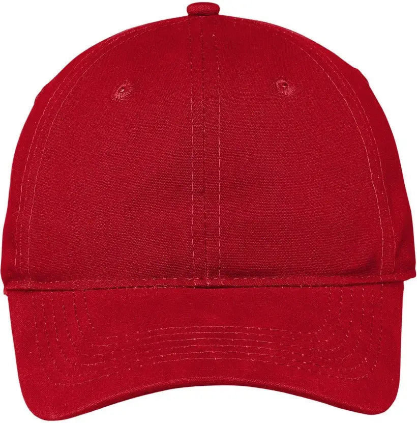 Port Authority Cp96 Soft Brushed Canvas Cap - Red - one Size Fits Most