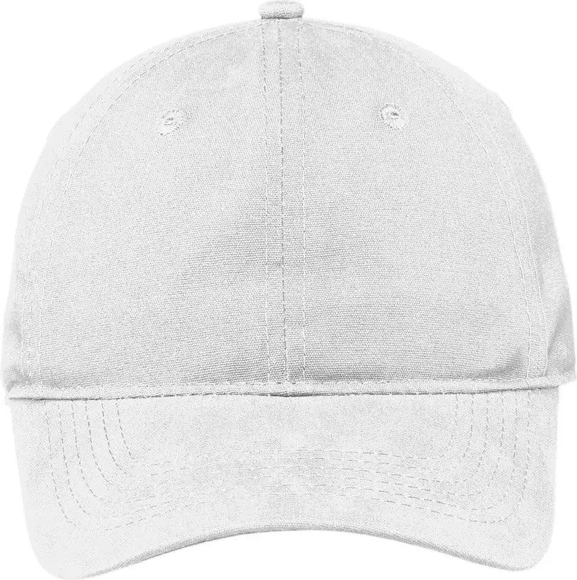 Port Authority Cp96 Soft Brushed Canvas Cap - White - one Size Fits Most