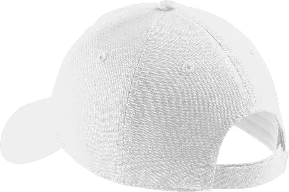 Port Authority Cp96 Soft Brushed Canvas Cap - White - one Size Fits Most