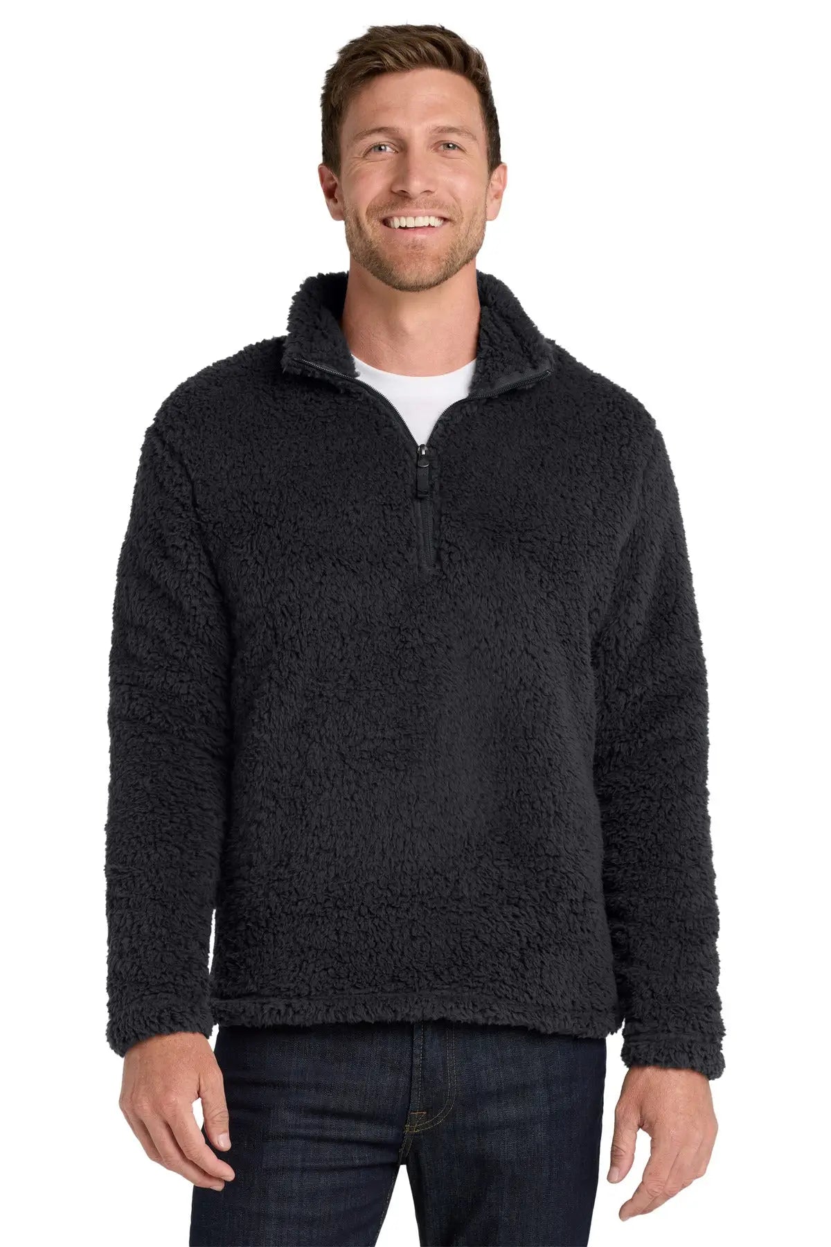 Port Authority F130 Cozy 1/4-zip Fleece - Charcoal - Adult Xs