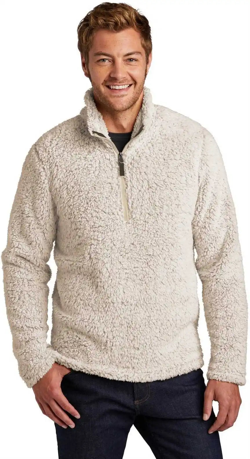 Port Authority F130 Cozy 1/4-zip Fleece - Oatmeal Heather