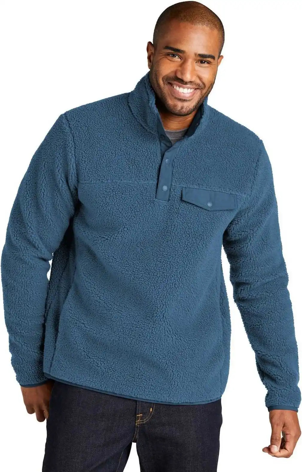 Port Authority F140 Camp Fleece Snap Pullover - Regatta Blue