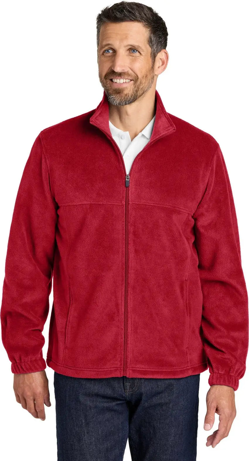 Port Authority F190 Plush Fleece Full-zip Jacket - Rich Red