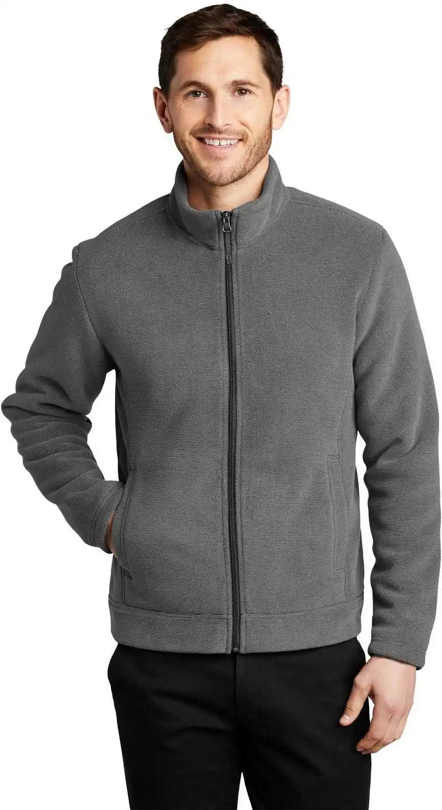 Port Authority F211 Ultra Warm Brushed Fleece Jacket - Gusty Gray/ Sterling Gray
