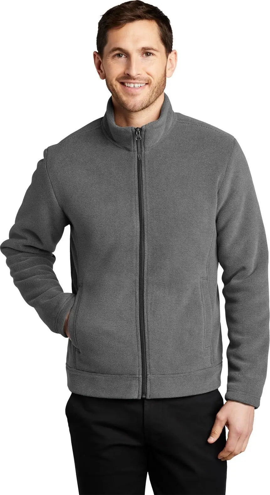 Port Authority F211 Ultra Warm Brushed Fleece Jacket - Gusty Gray Sterling - Gray/ / Adult Xs