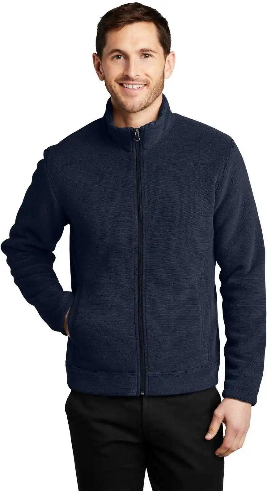 Port Authority F211 Ultra Warm Brushed Fleece Jacket - Insignia Blue/ River Blue Navy