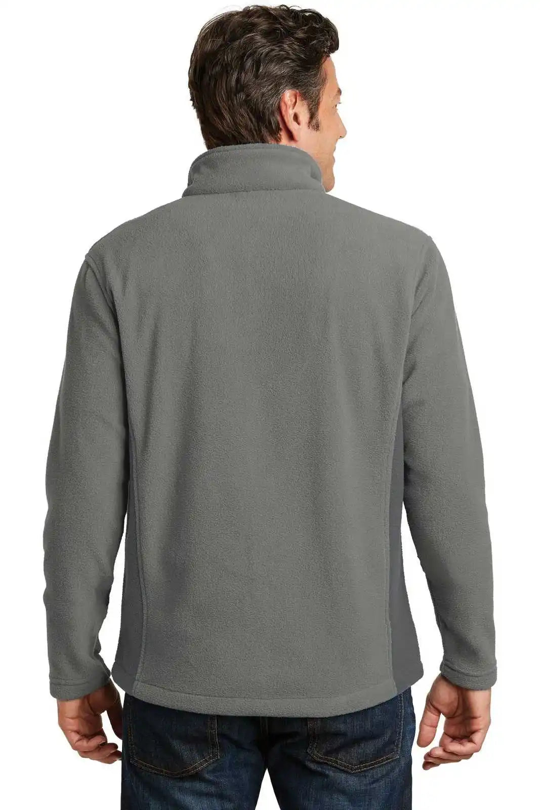 Port Authority F216 Colorblock Value Fleece Jacket - Deep Smoke Battleship Gray