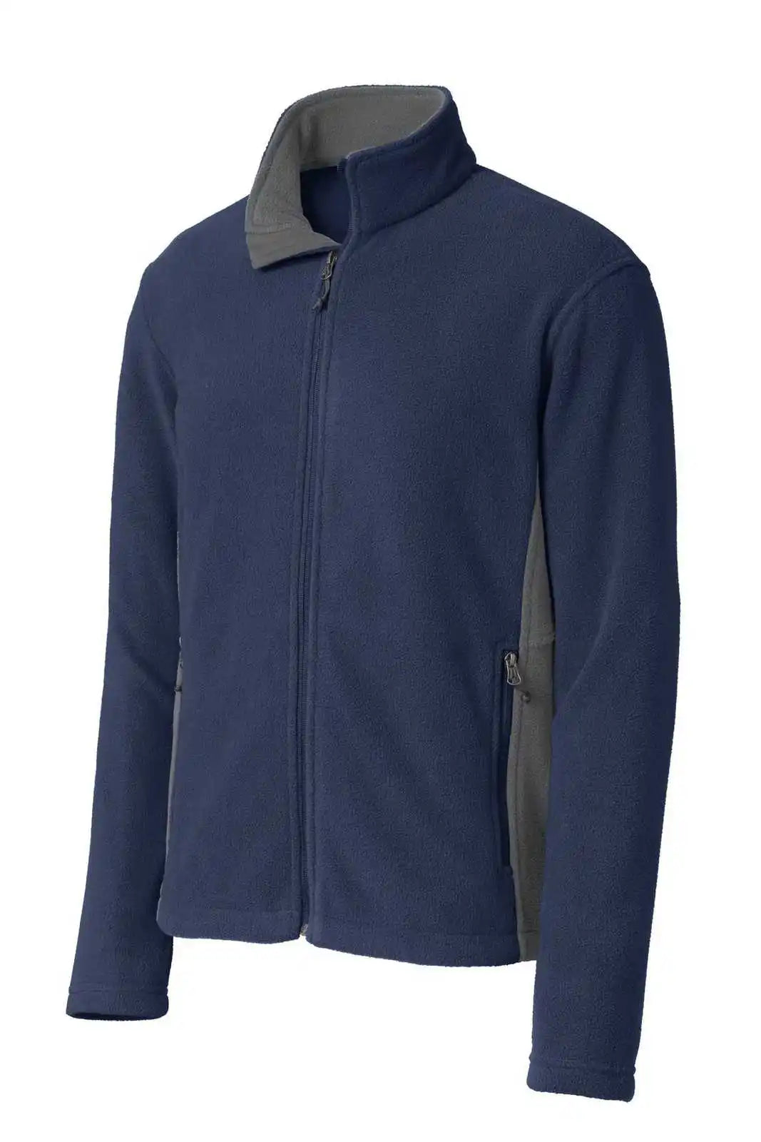 Port Authority F216 Colorblock Value Fleece Jacket - True Navy Battleship Gray