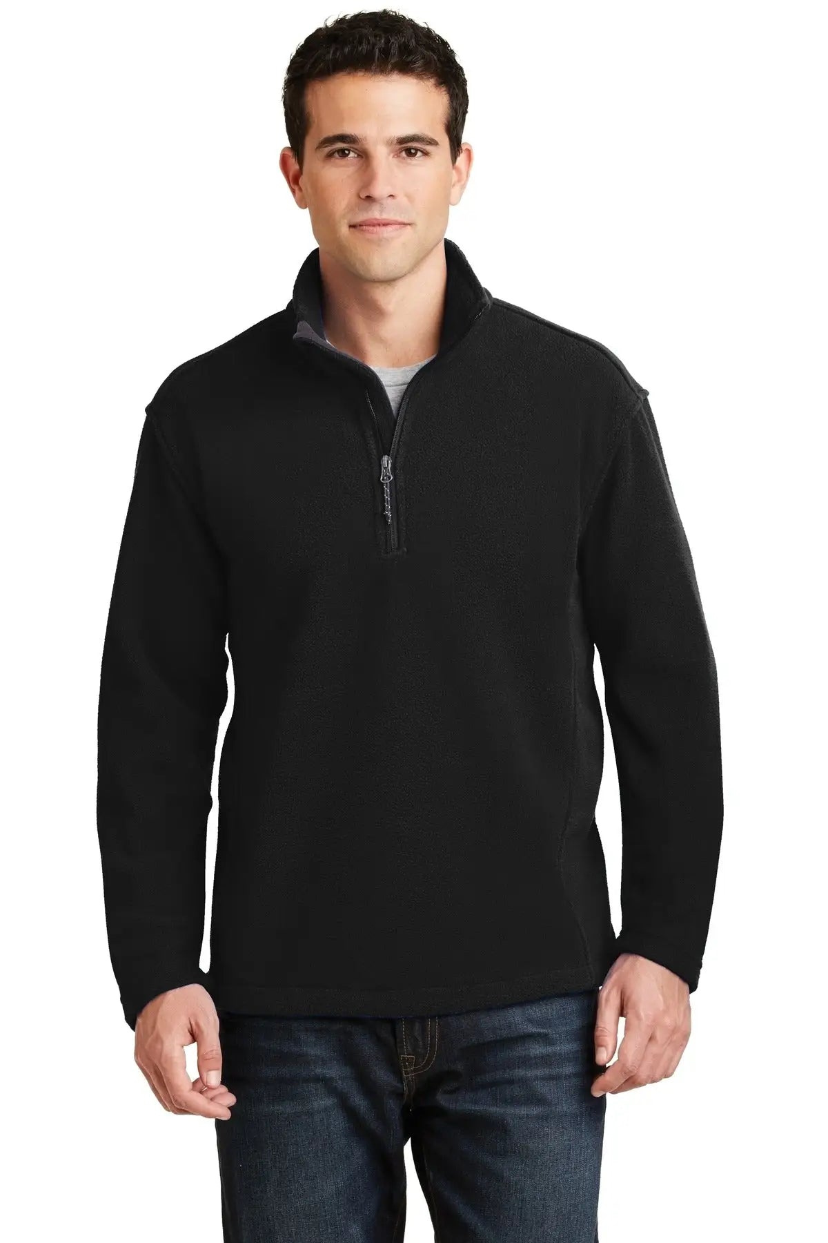 Port Authority F218 Value Fleece 1/4-zip Pullover - Black - Adult Xs