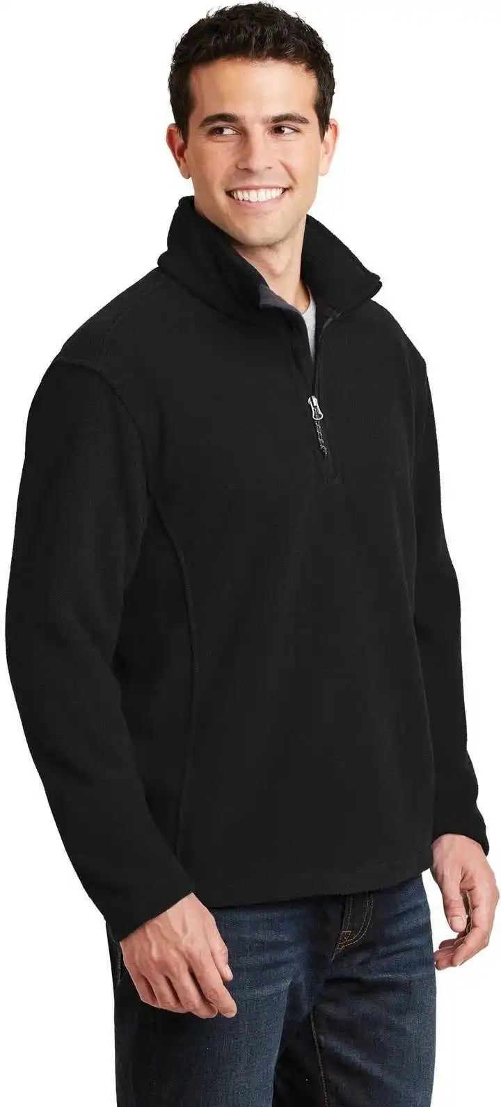 Port Authority F218 Value Fleece 1/4 Zip Pullover Black