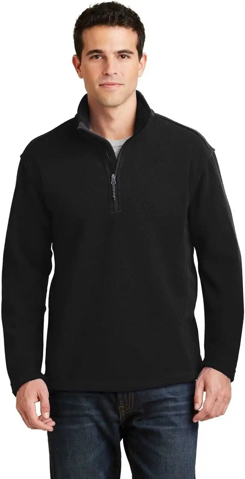 Port Authority F218 Value Fleece 1/4 Zip Pullover Black