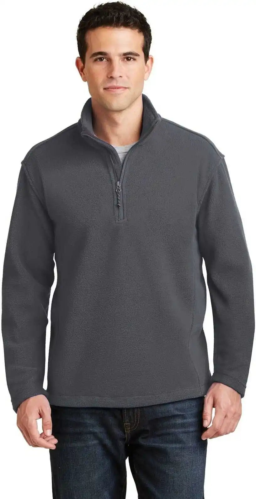 Port Authority F218 Value Fleece 1/4 Zip Pullover Iron Gray