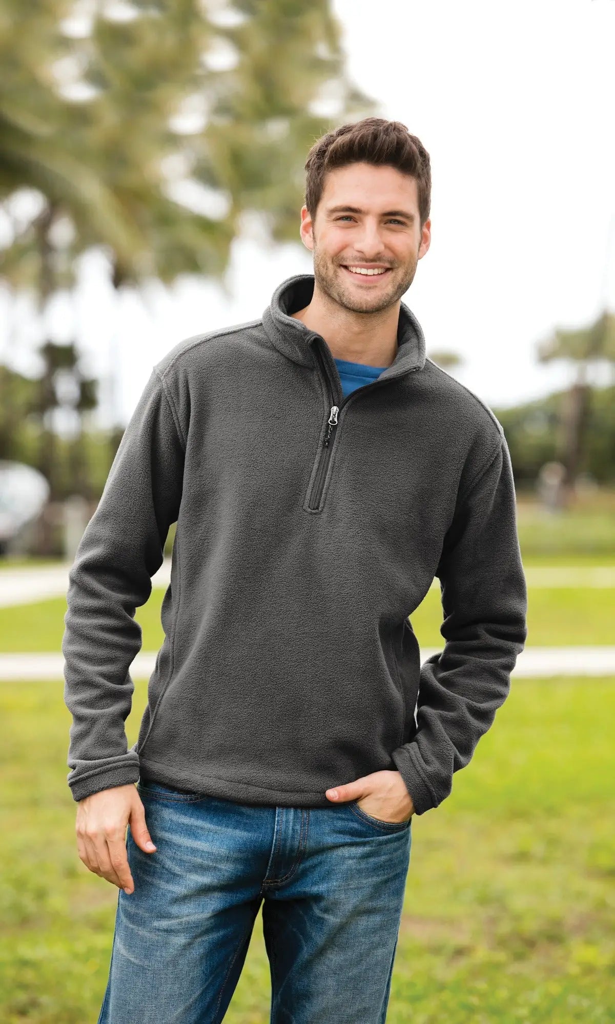 Port Authority F218 Value Fleece 1/4-zip Pullover - True Navy