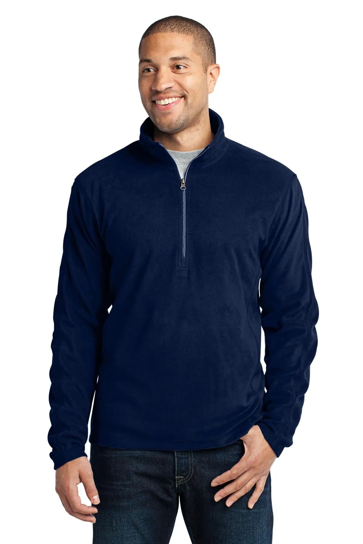 Port Authority F224 Microfleece 1/2-zip Pullover - True Navy