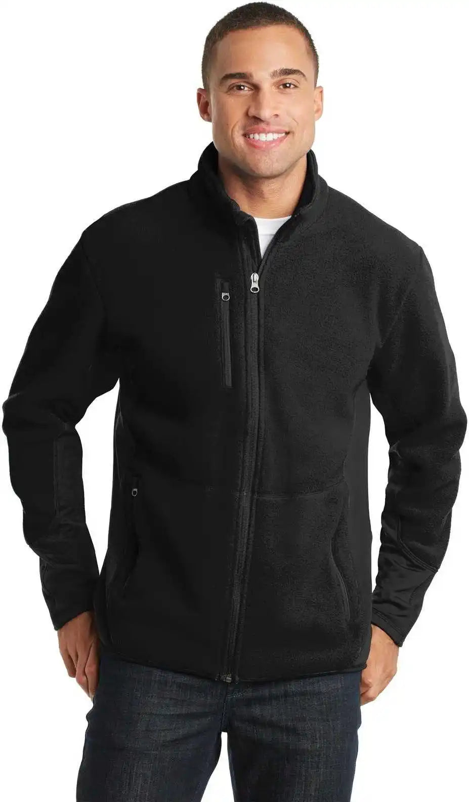 Port Authority F227 r Tek Pro Fleece Full Zip Jacket Black