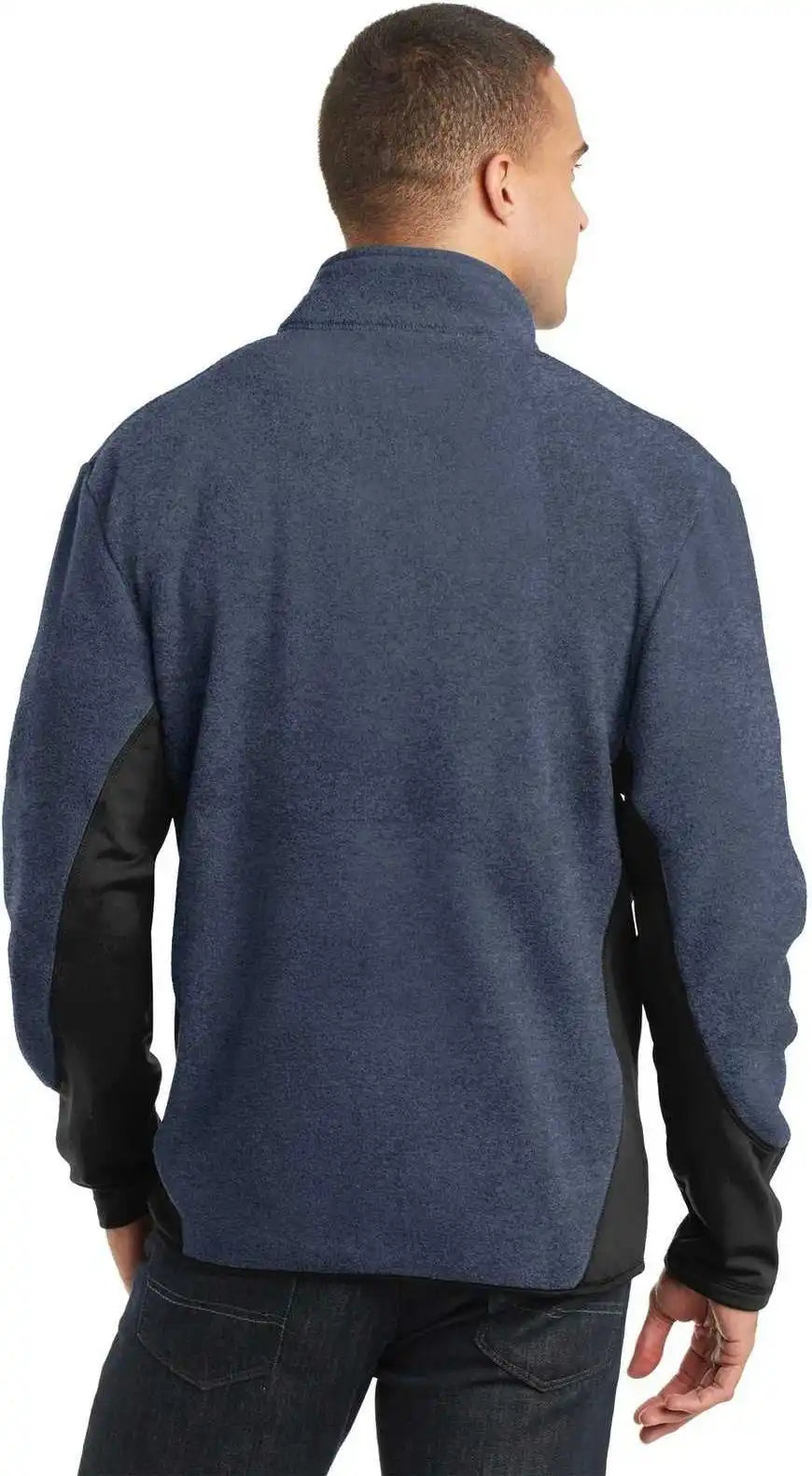 Port Authority F227 R-tek Pro Fleece Full-zip Jacket - Navy Heather Black
