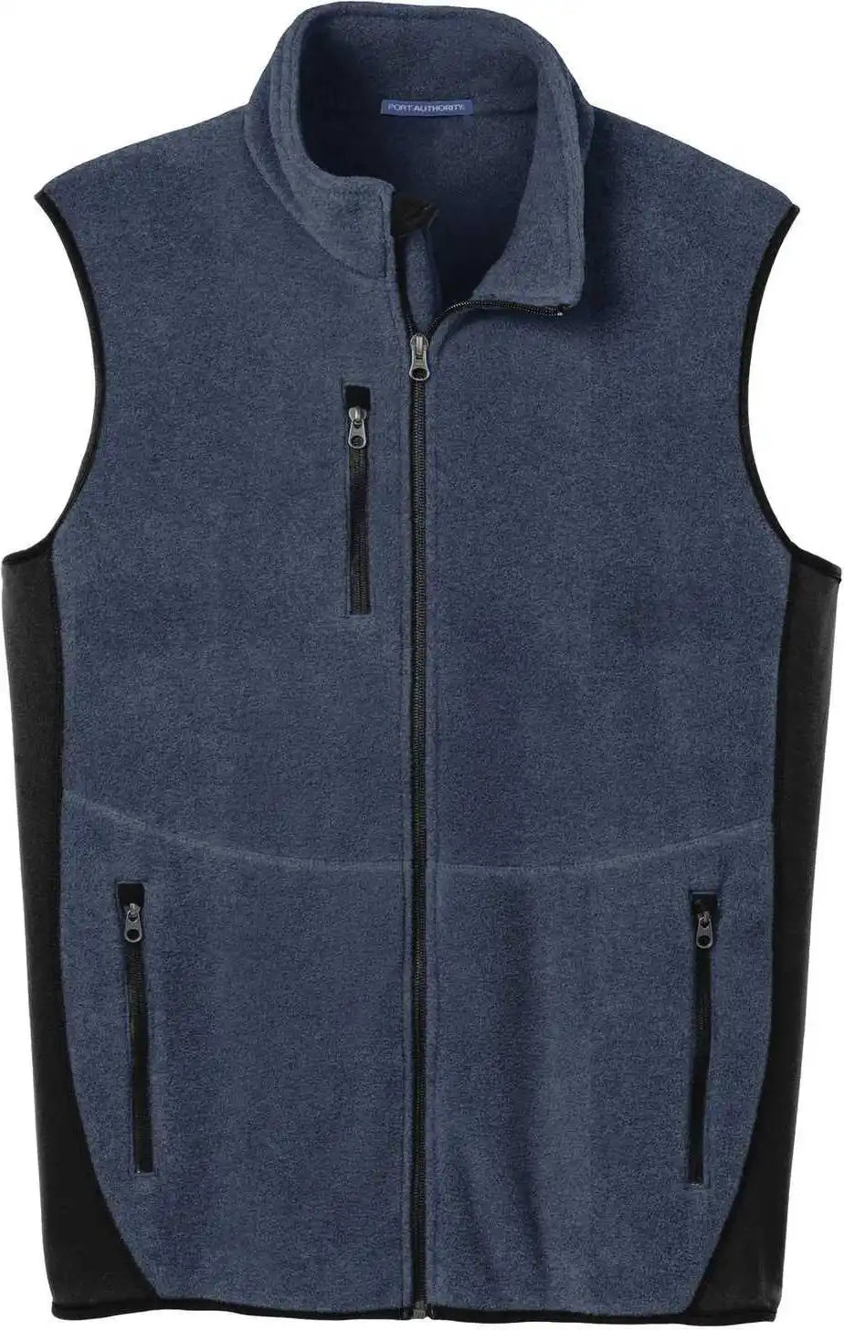 Port Authority F228 R-tek Pro Fleece Full-zip Vest - Navy Heather Black