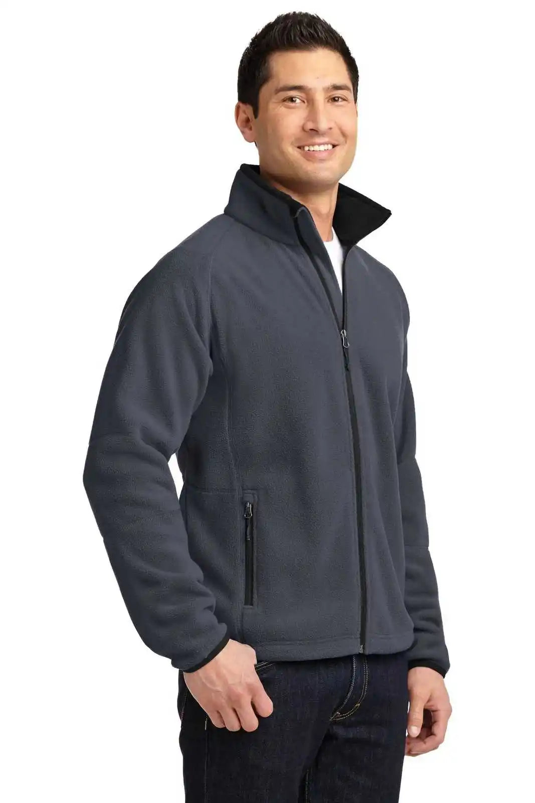 Port Authority F229 Enhanced Value Fleece Full-zip Jacket - Battleship Gray Black