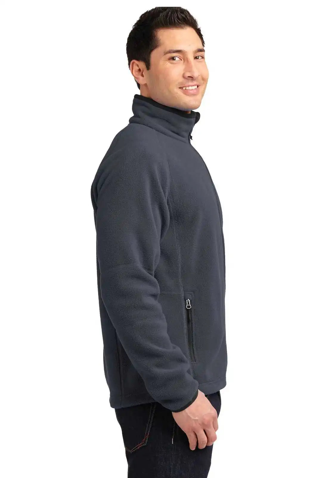 Port Authority F229 Enhanced Value Fleece Full-zip Jacket - Battleship Gray Black