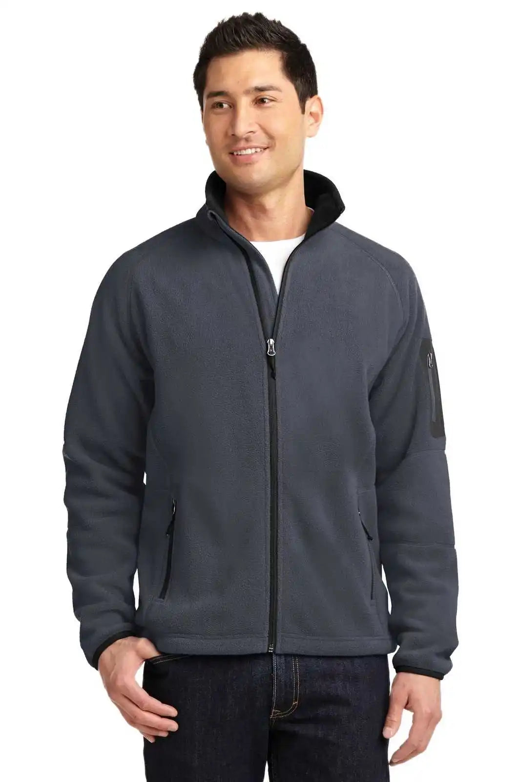 Port Authority F229 Enhanced Value Fleece Full-zip Jacket - Battleship Gray Black